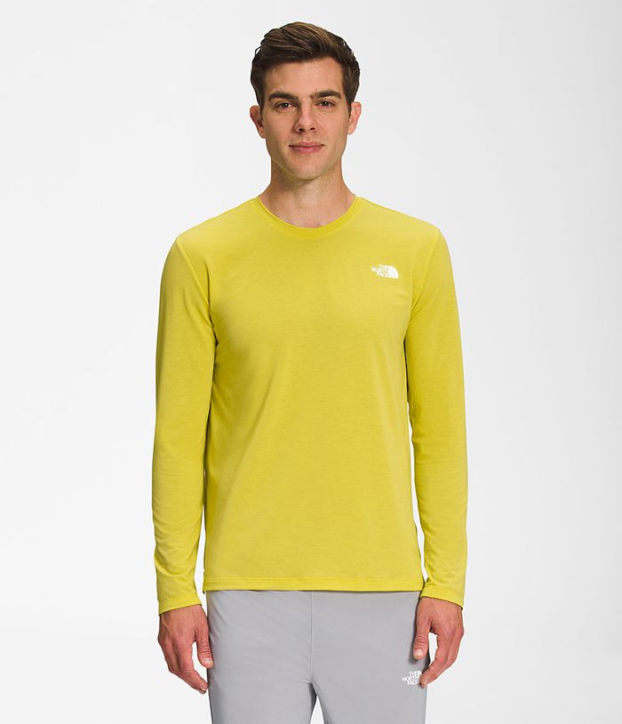 Camiseta The North Face Hombre Wander Manga Larga Amarillo - Peru 94827WLVS